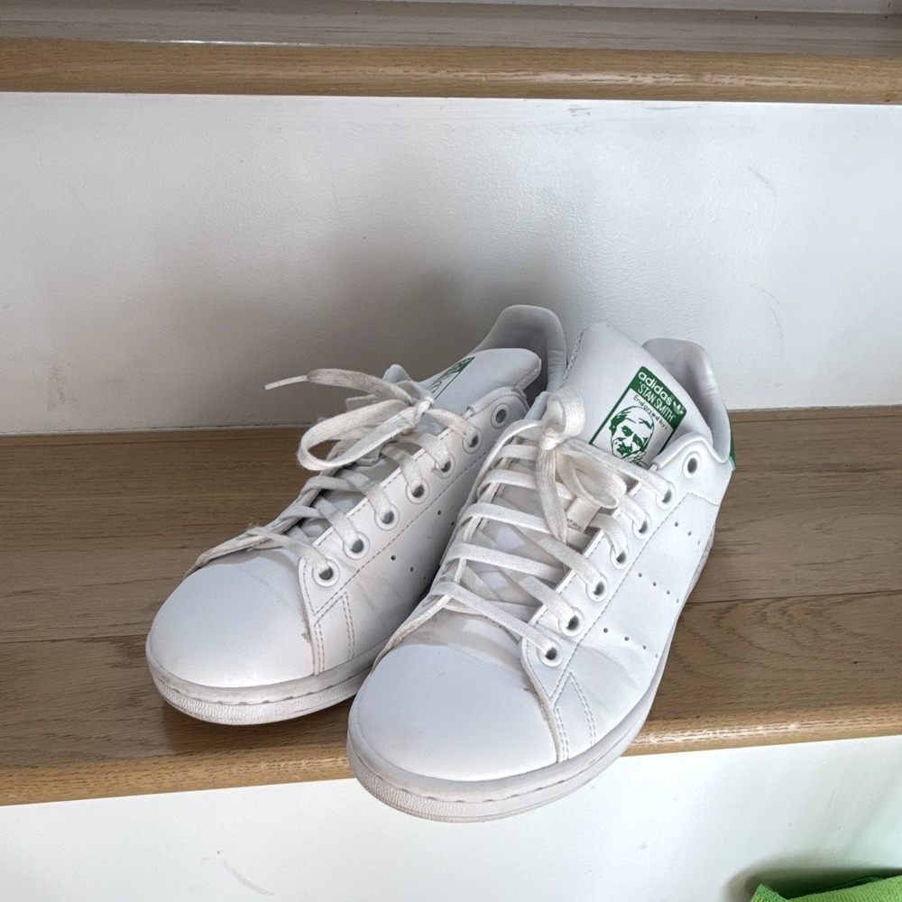 adidas Stan Smith White/Green Men's Low Top Sneakers, Lace Up, FX7519